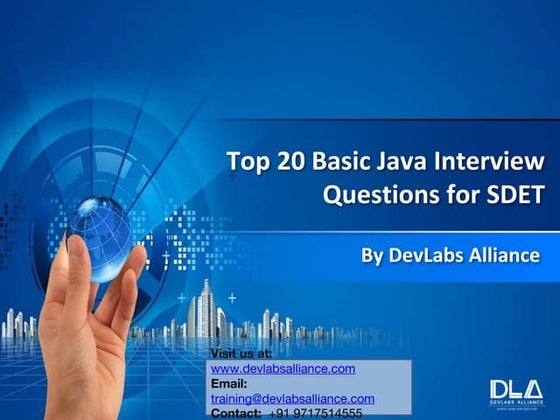 Dev labs alliance top 20 basic java interview questions for sdet
