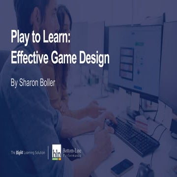 DevLearn 2017 Play to Learn workshop slides