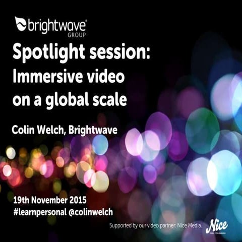 Immersive video on a global scale 