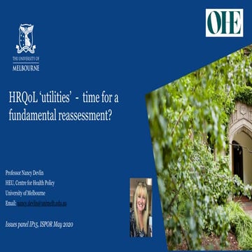 Devlin ispor 2020 issues panel 20.05.20 