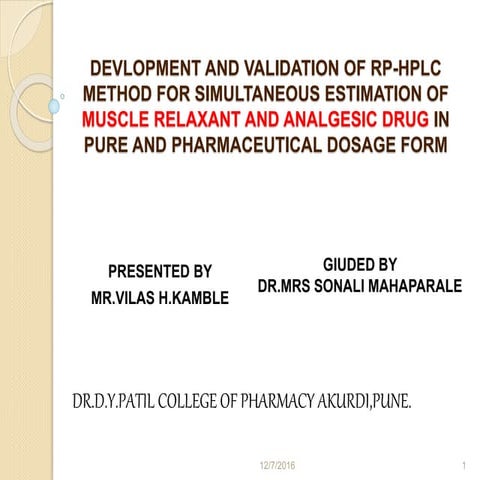 Devlopment and validation of rp hplc method for simultaneous ex.