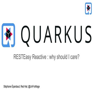 RESTEasy Reactive: Why should you care? | DevNation Tech Talk
