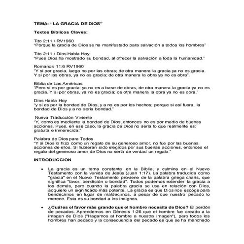 Devocional la gracia de dios