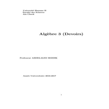 Devoir en algorithmique