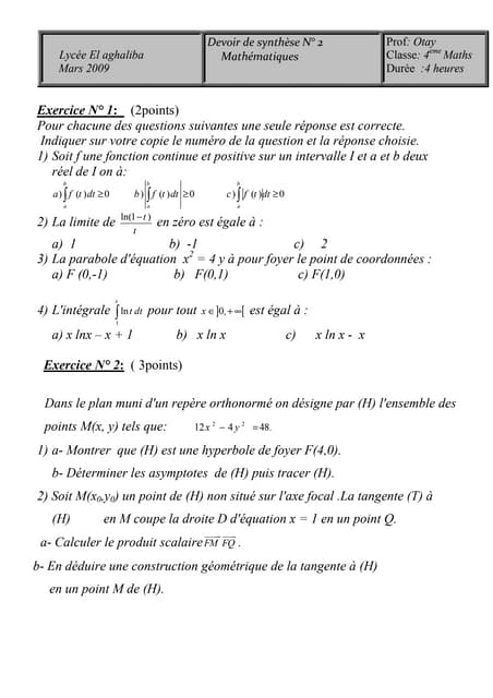 Devoir de synthèse_n°_02--2008-2009(mr_otay)[lycée__el_aghaliba]
