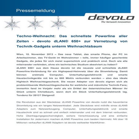 devolo Technoweihnacht