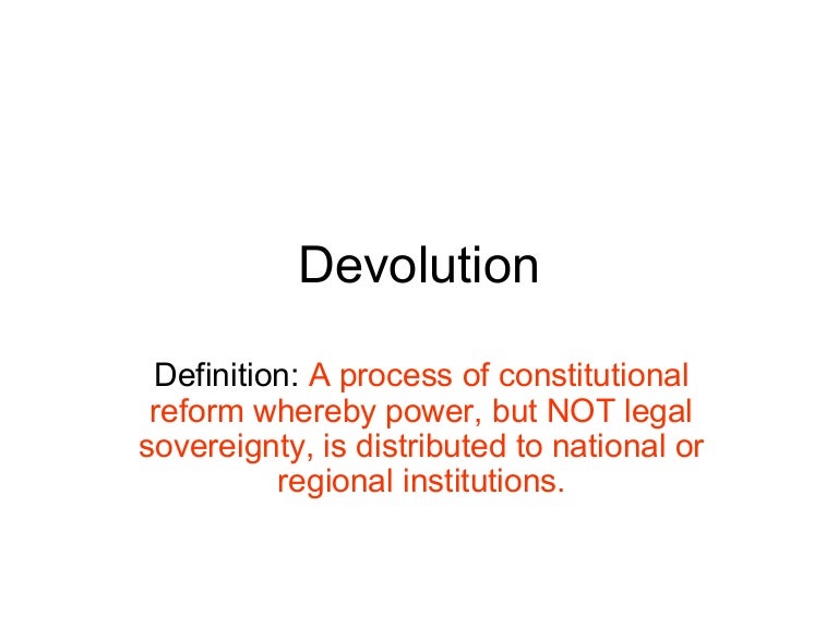 devolution rdp devolution rdp