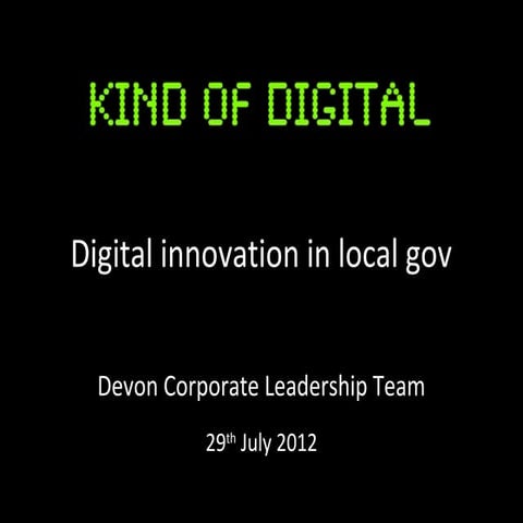 Digital innovation in local government