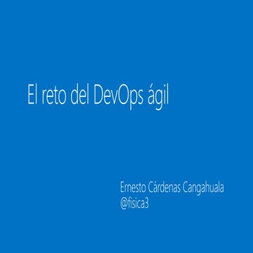 El reto del DevOps agil
