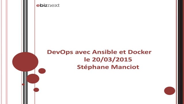 DevOps avec Ansible et Docker