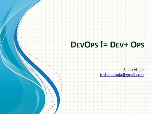 Dev ops != Dev+Ops