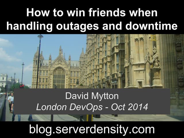 DevOps Incident Handling - Making friends not enemies.