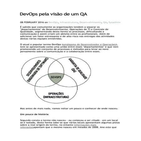 DevOps pela visão de um QA