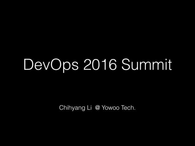 DevOps 2016 summit