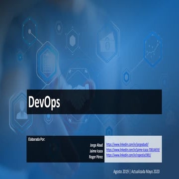 Algunos Conceptos Claves de DevOps