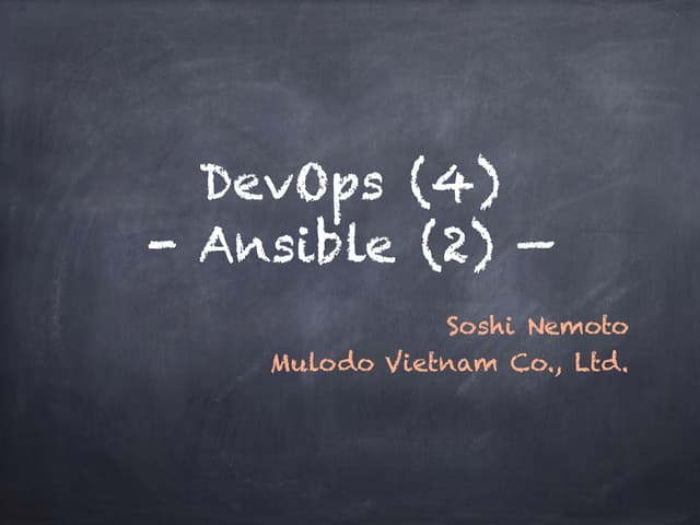 DevOps(4) : Ansible(2) - (MOSG)