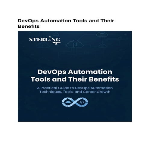 Comprehensive Guide to DevOps Automation Tools and Benefits | PDF