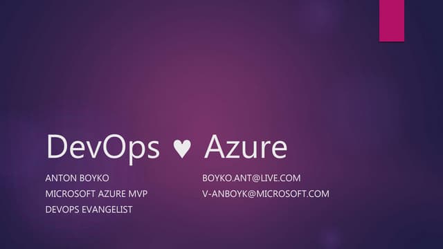 DevOps + Azure