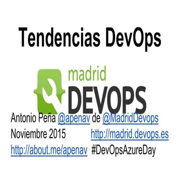 Tendencias Devops #DevOpsAzureDay 2015