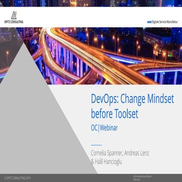 DevOps: Change Mindset before Toolset