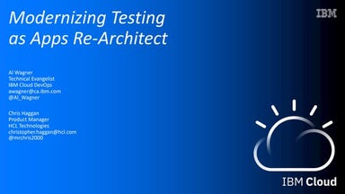 Modernizing Testing as Apps Re-Architect