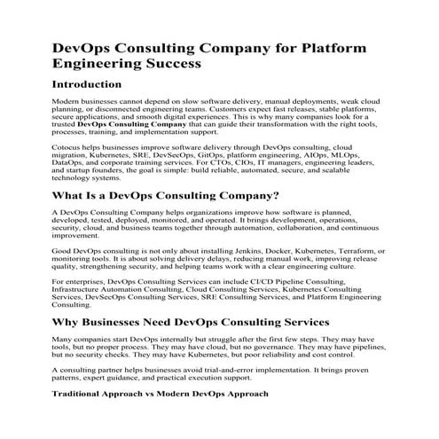 DevOps Consulting Company for Platform Engineering Success.pdf