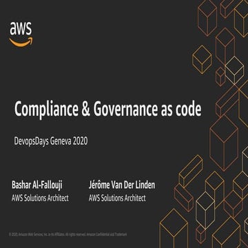 DevopsDays Geneva 2020 - Compliance & Governance as Code