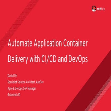 Automate App Container Delivery with CI/CD and DevOps