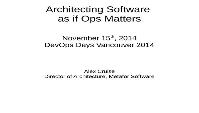 DevOps Days Vancouver 2014 Slides