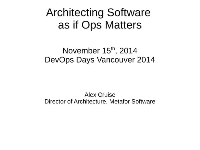 DevOps Days Vancouver 2014 Slides