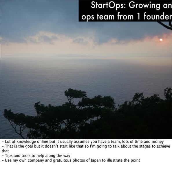 StartOps: Growing an ops team from 1 founder