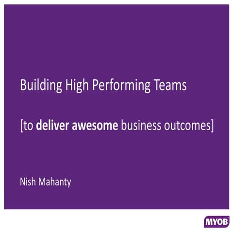 Devops down under - building high performing teams