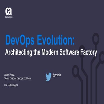 DevOps evolution architecting the modern software factory - cloud expo ...