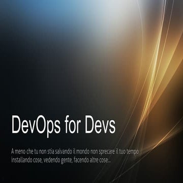 Dev ops for devs