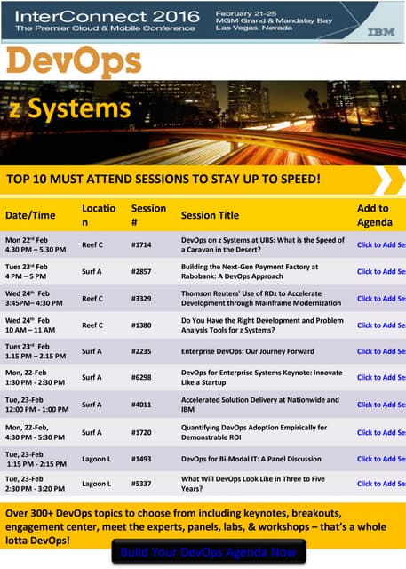 Dev ops for z systems @ interconnect