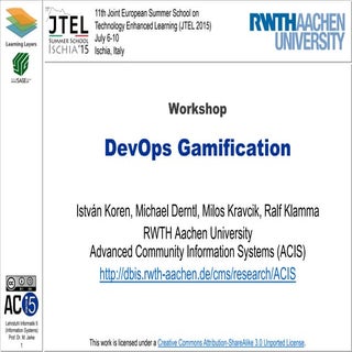 DevOps Gamification Workshop at JTE...