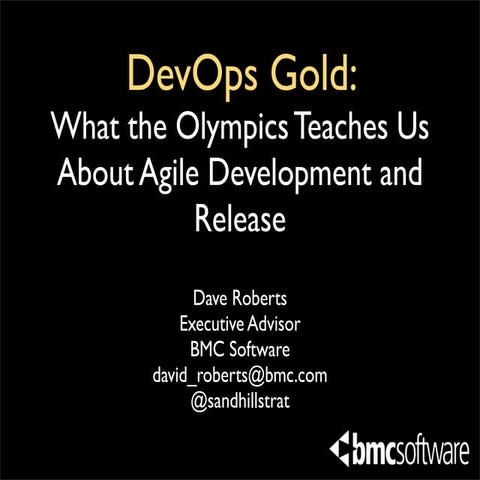 DevOps Gold; What the Olympics Teaches Us About Agile Development and ...