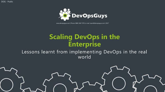 DevOpsGuys Scaling DevOps @ #CIOWaterCooler - June 2018