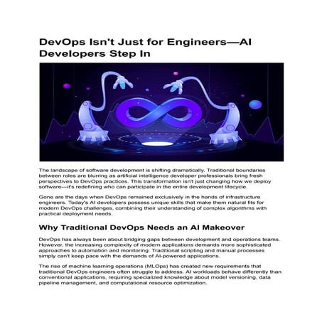 DevOps Isn't Just for Engineers—AI Developers Step In.pdf