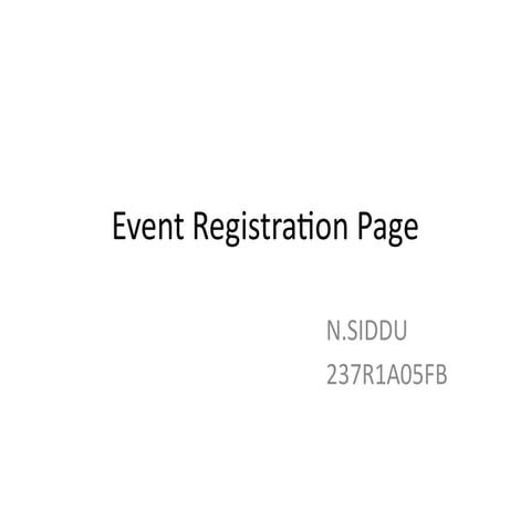 Creating a User-Friendly Event Registration Page with HTML and ...