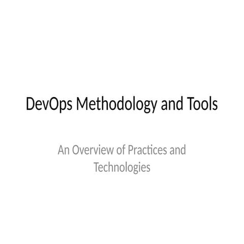 DevOps_Methodology_and_Tools for sharing