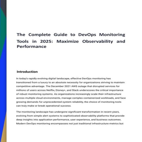 DevOps Monitoring Tools: The 2025 Guide to Performance & Observability