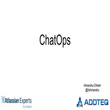 ChatOps, Automation & Agile 