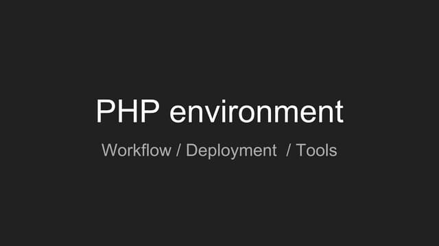 DevOps in PHP environment
