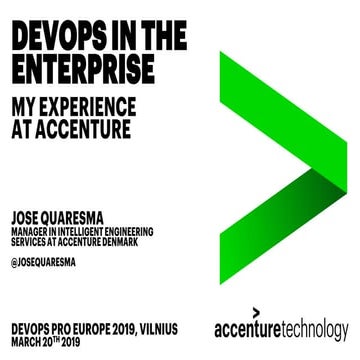 DevOps in the Enterprise: My Experience at Accenture