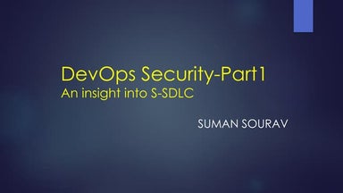 Devops security-An Insight into Secure-SDLC