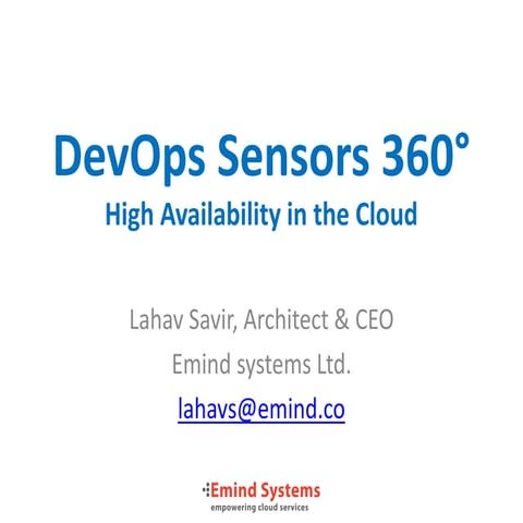 DevOps sensors 360°   high availability in the cloud