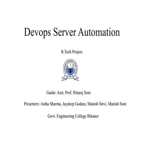 DevOps server automation | PPTX