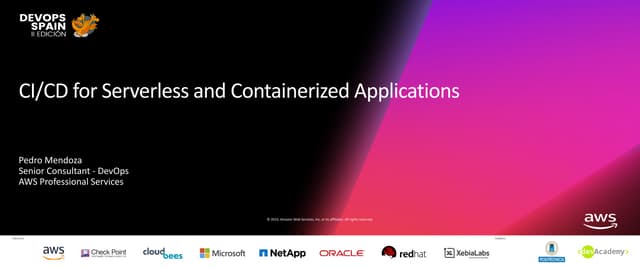 DevOps Spain 2019. Pedro Mendoza-AWS