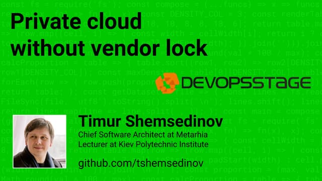 Private cloud without vendor lock // Serverless